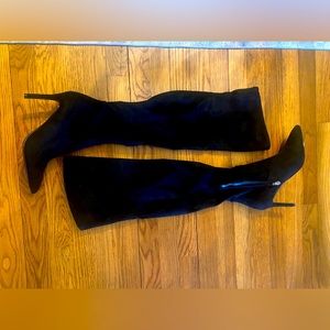 NEW Marc Fisher over the knee boots black faux suede size 8.5